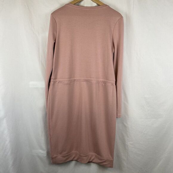 Truworths Pink Mauve Long Sleeve Cinch Waist Shirt dress Size M US 6-8 - Picture 6 of 6